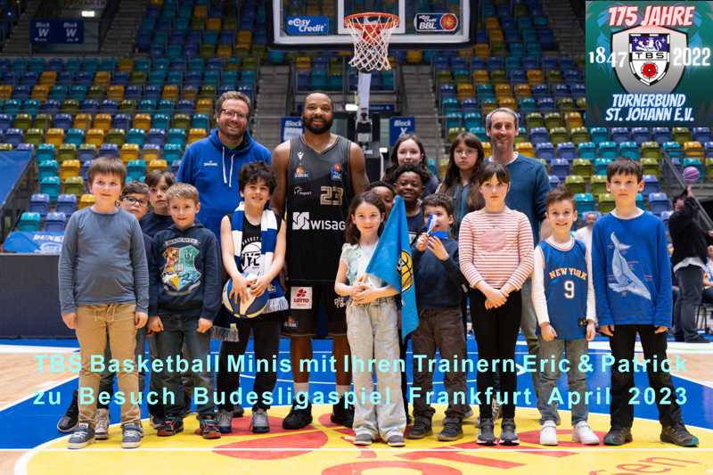 TBS Basketball Minis Besuch Bundesligaspiel Frankfurt 2023 04 22 web