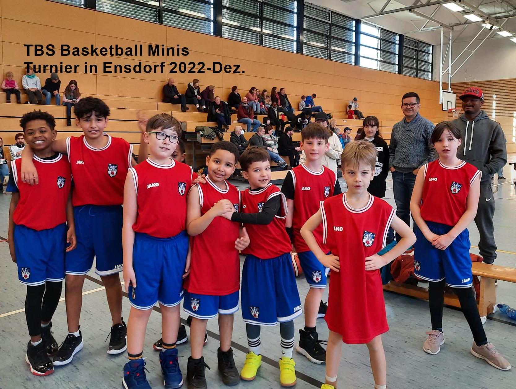 TBS Basketball Minis beim Turnier in Ensdorf im Dezember 2022